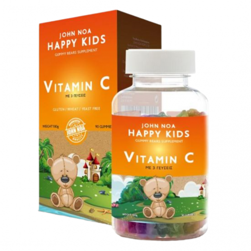 John Noa Happy Kids Vitamin C Καραμέλες ζελεδάκια 90τμχ
